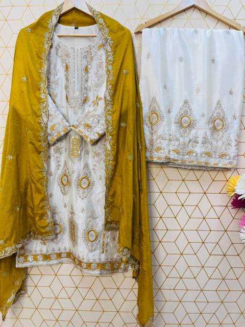 Ynf Chinon Silk RIN212 7040 Kurti Festive Collections Wholesale Kurti With Palazzo Eid Collections Manufacturer