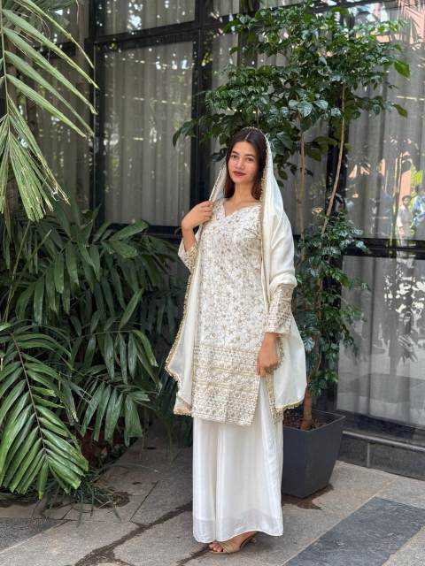 Ynf Chinon Silk RIN212 7041 Kurti Festive Collections Wholesale Kurti With Palazzo Eid Collections Manufacturer