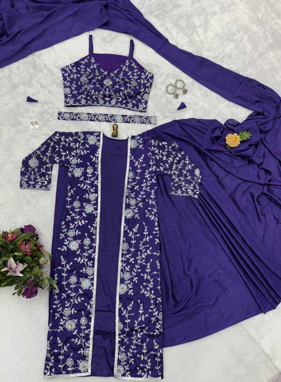 Ynf Chinon Silk RIN215 1094 Sarees Silk Sarees Wholesale Designer Sarees Ready To Wear Sarees Embroidered Sarees Manufacturer