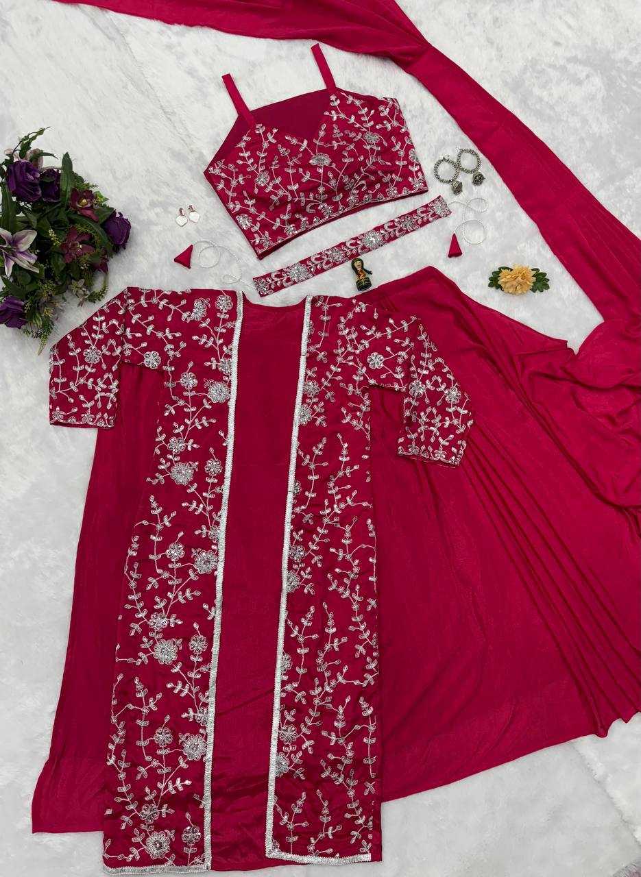 Ynf Chinon Silk RIN215 1094 Sarees Silk Sarees Wholesale Designer Sarees Ready To Wear Sarees Embroidered Sarees Manufacturer