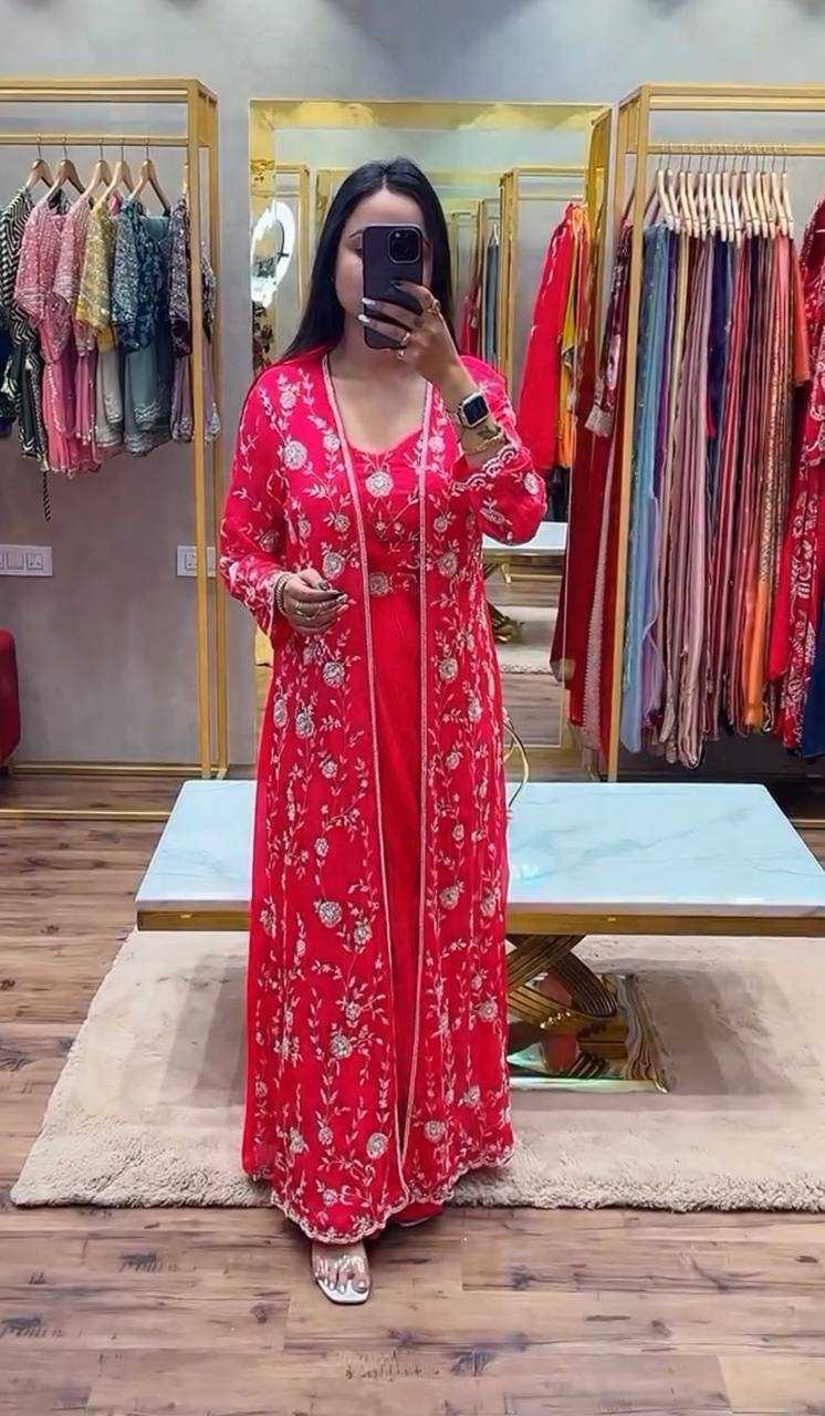 Ynf Chinon Silk RIN215 1094 Sarees Silk Sarees Wholesale Designer Sarees Ready To Wear Sarees Embroidered Sarees Manufacturer