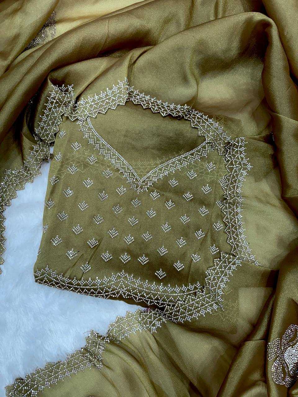 Ynf Copper Silk KESH151 5479 Sarees Wholesale Party Wear Sarees Fancy Sarees Stone Work Saree Manufacturer