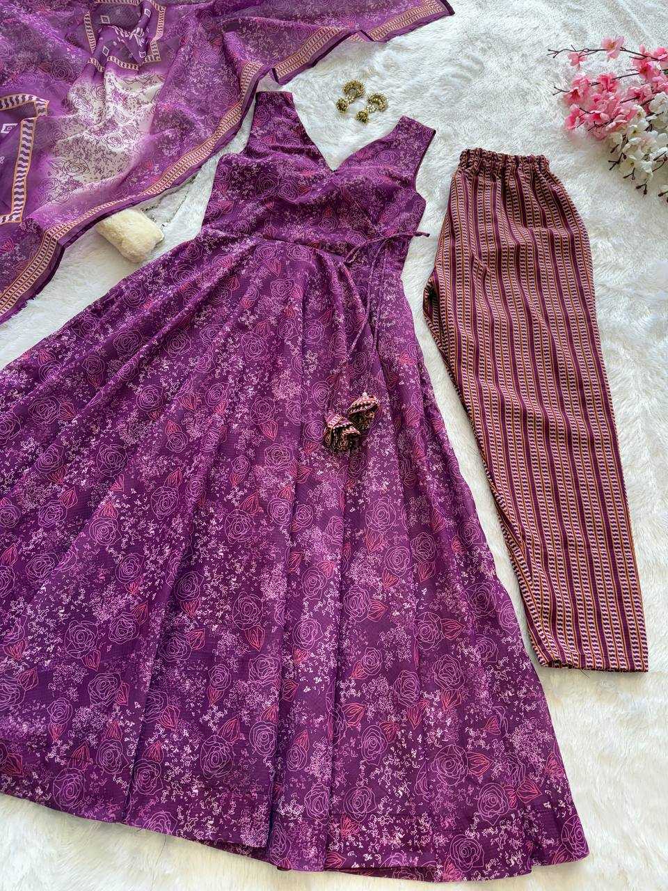 Ynf Cotton KESH154 305 Gowns Wholesale Printed Gowns Embroidery Gowns Anarkali Gown Manufacturer