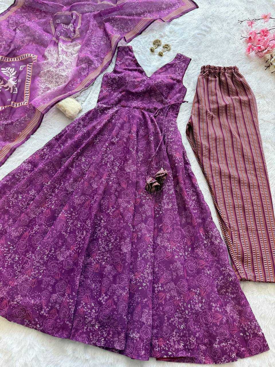 Ynf Cotton KESH154 305 Gowns Wholesale Printed Gowns Embroidery Gowns Anarkali Gown Manufacturer