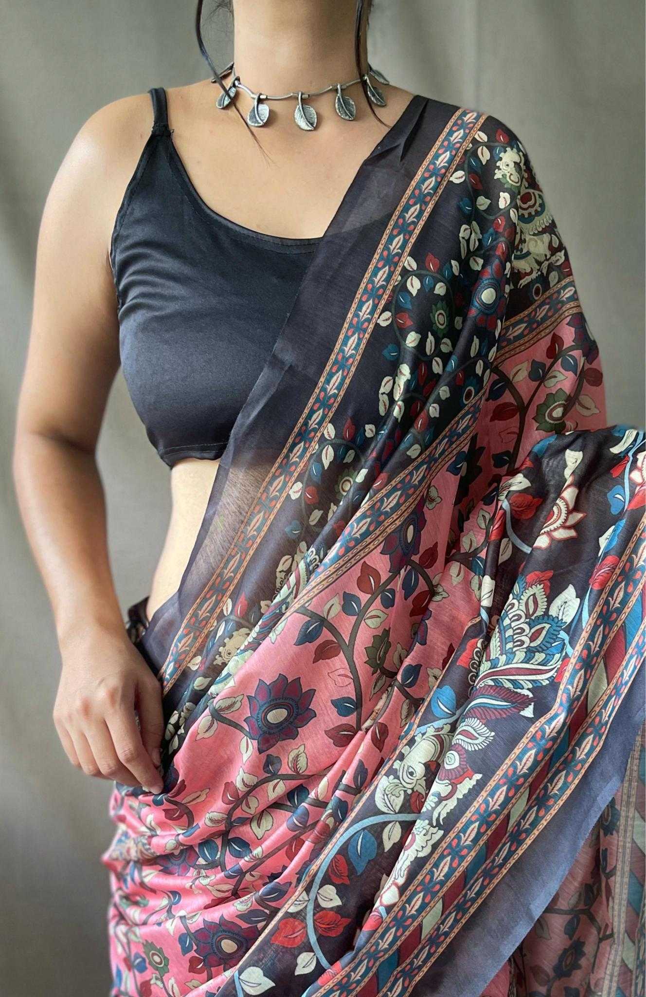 Ynf Cotton KESH249 COTTON KALAMKARI 2 Sarees Wholesale Printed Sarees Traditional Sarees Cotton Sarees Manufacturer