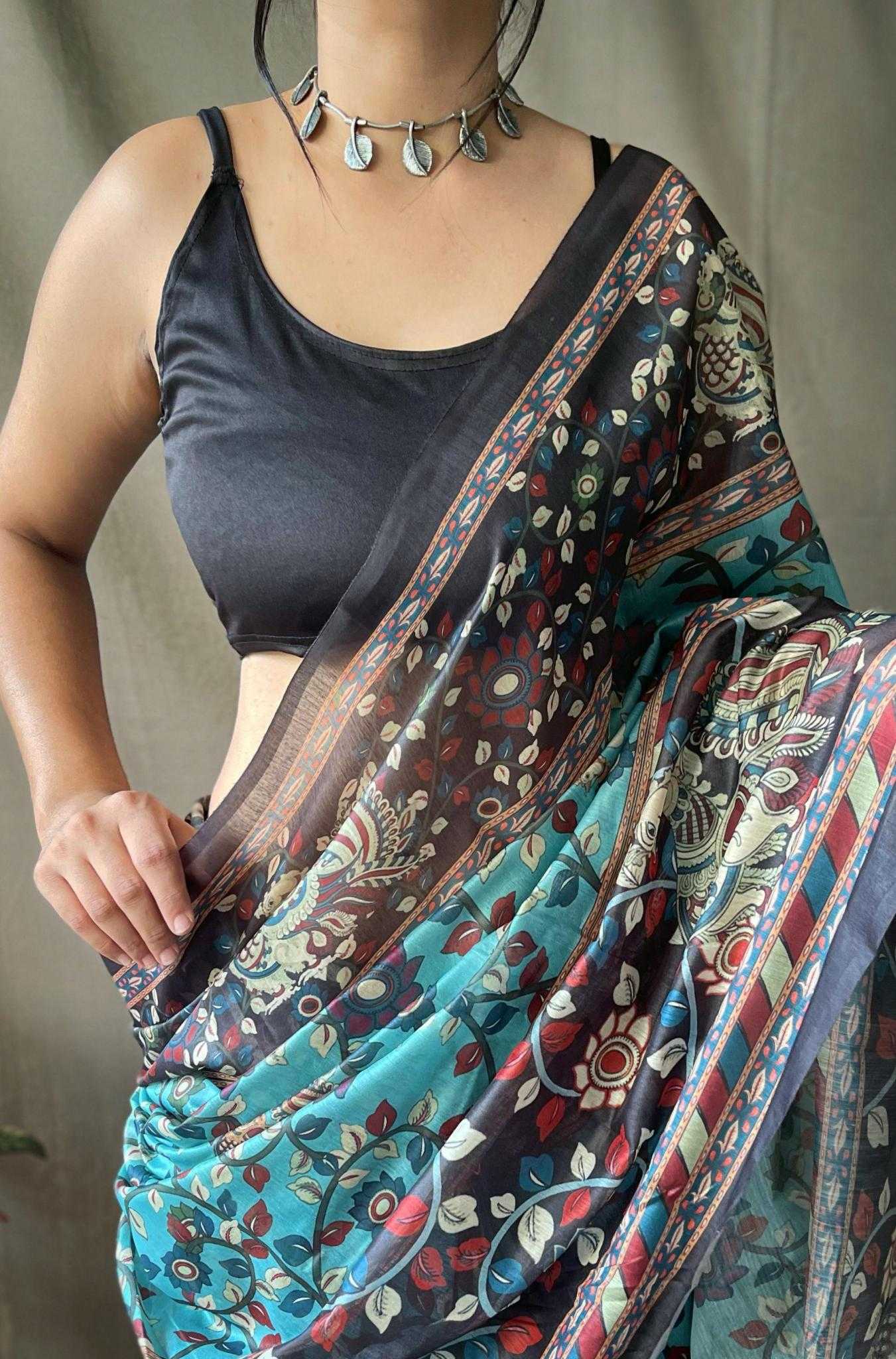 Ynf Cotton KESH249 COTTON KALAMKARI 2 Sarees Wholesale Printed Sarees Traditional Sarees Cotton Sarees Manufacturer