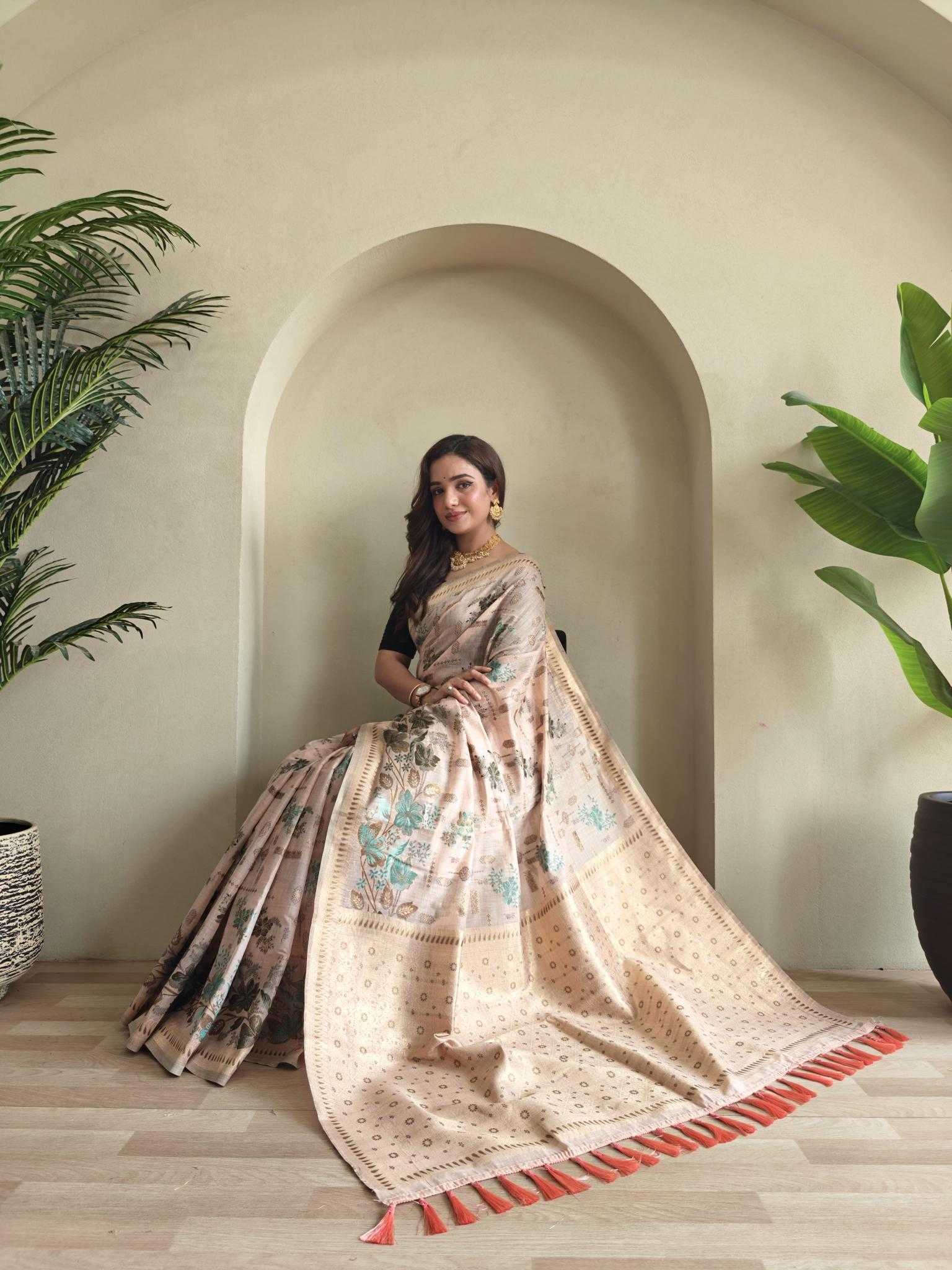 Ynf Cotton KESH249 Sarees Wholesale Designer Sarees Cotton Linen Sarees Traditional Sarees Manufacturer