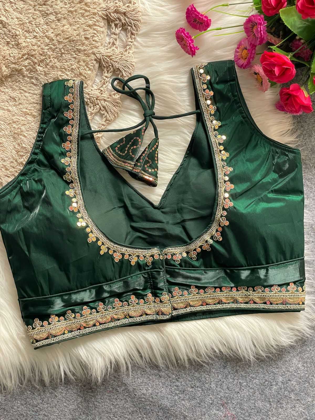 Ynf Cotton KESH426 SILA Readymade Blouses Wholesale Blouse Sequence Embroidery Blouse Designer Blouse Manufacturer