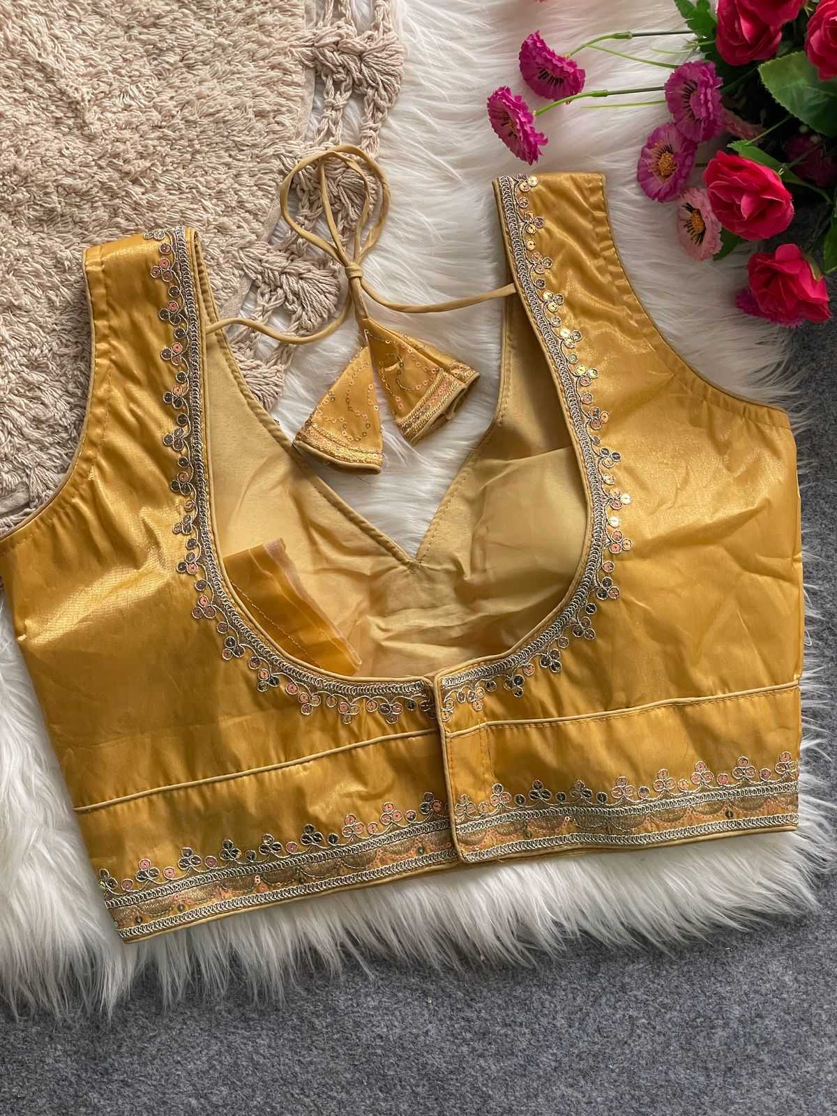 Ynf Cotton KESH426 SILA Readymade Blouses Wholesale Blouse Sequence Embroidery Blouse Designer Blouse Manufacturer