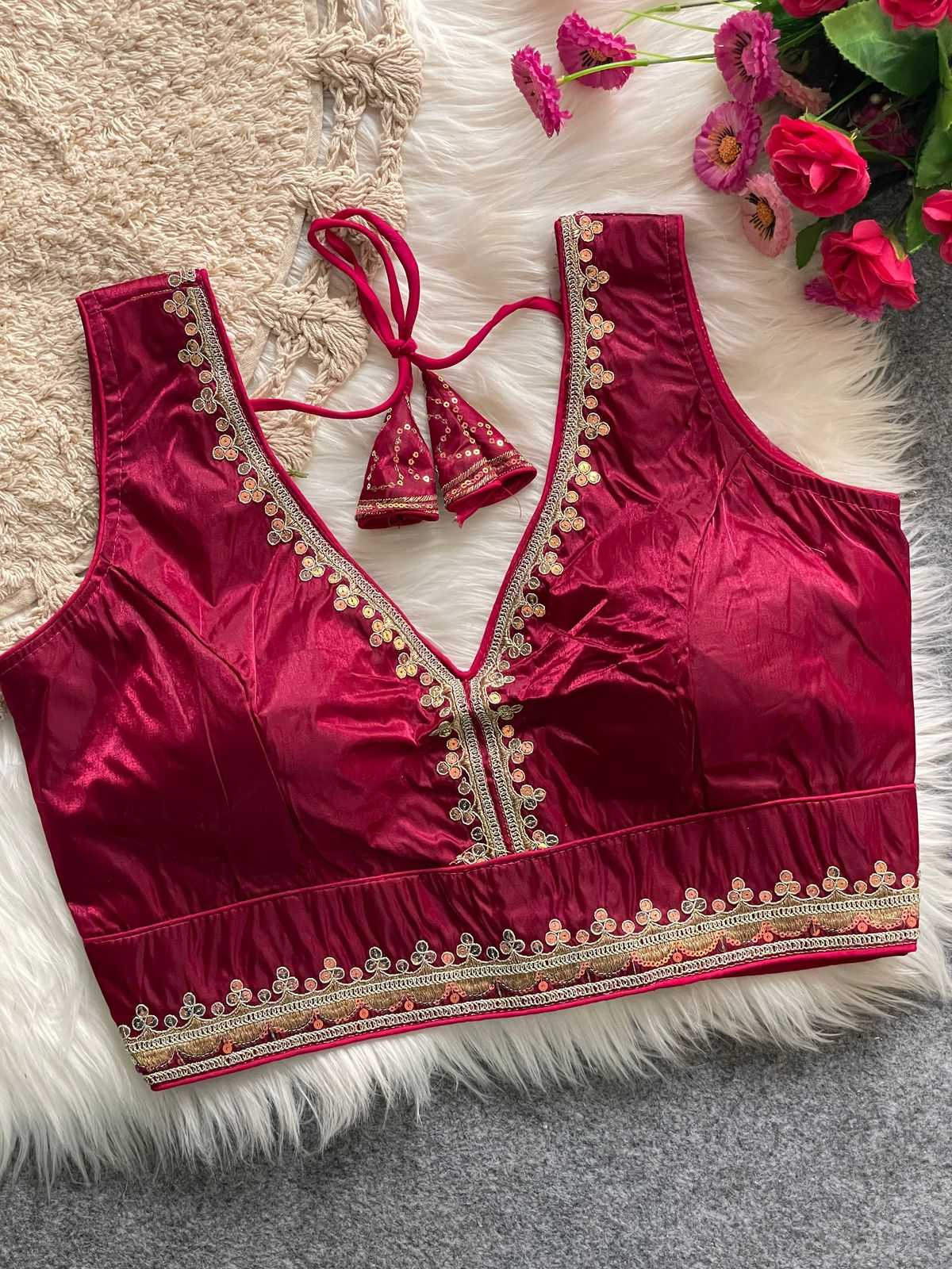 Ynf Cotton KESH426 SILA Readymade Blouses Wholesale Blouse Sequence Embroidery Blouse Designer Blouse Manufacturer