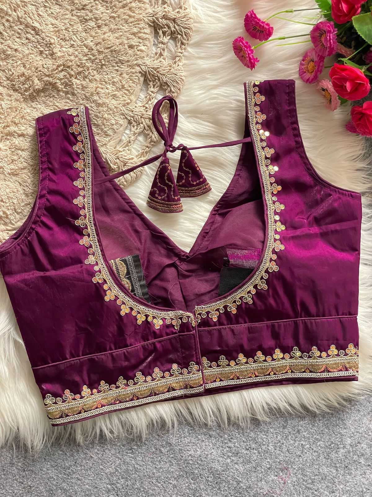 Ynf Cotton KESH426 SILA Readymade Blouses Wholesale Blouse Sequence Embroidery Blouse Designer Blouse Manufacturer
