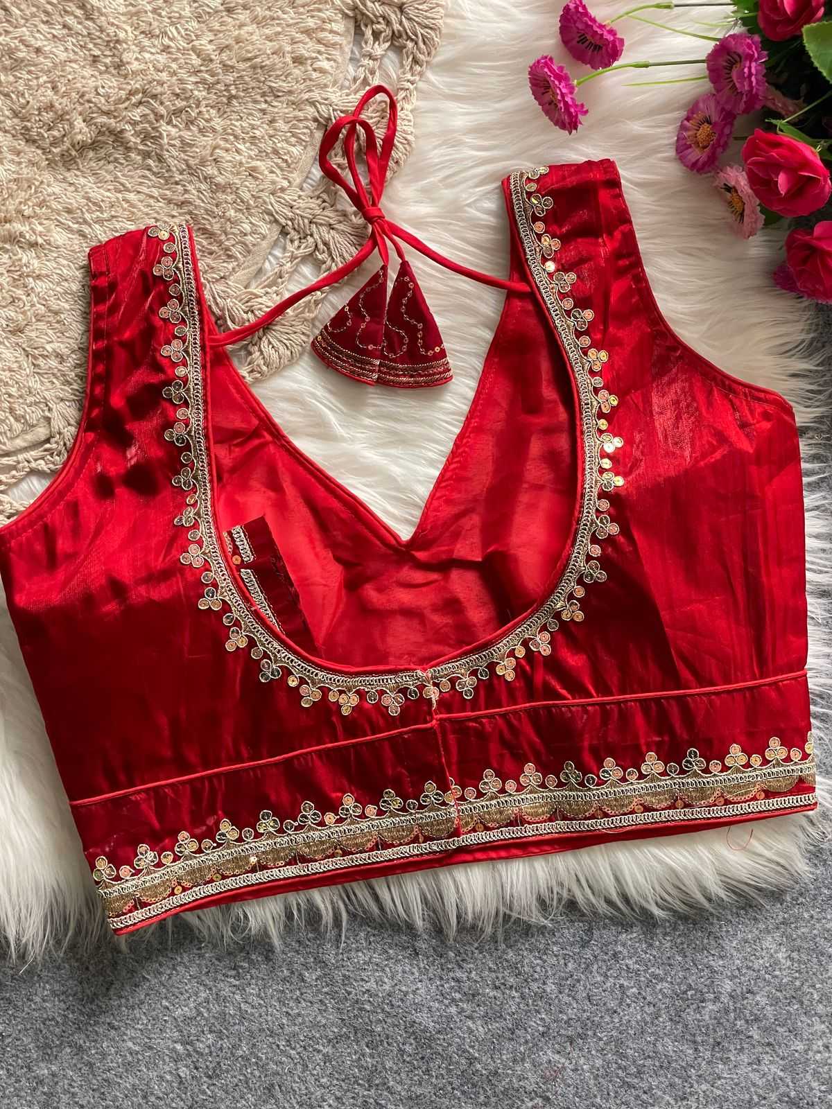 Ynf Cotton KESH426 SILA Readymade Blouses Wholesale Blouse Sequence Embroidery Blouse Designer Blouse Manufacturer