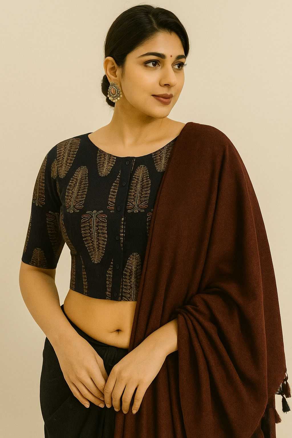 Ynf Cotton KESH437 Ajrakh Readymade Blouses Wholesale Blouse Designer Blouse Cotton Blouse Manufacturer