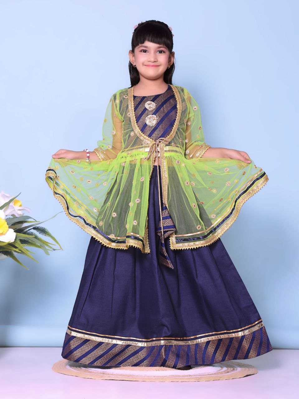 Ynf Cotton KESH461 115 Kids Wear Wholesale Kids Lehenga Embroidered Frock Kids Ghagra Choli Manufacturer