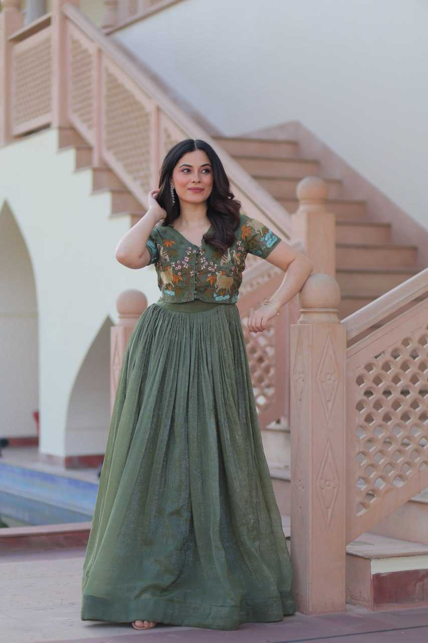 Ynf Cotton KESH489 1170 Gowns Wholesale Printed Gowns Embroidery Gowns Party Gowns Manufacturer