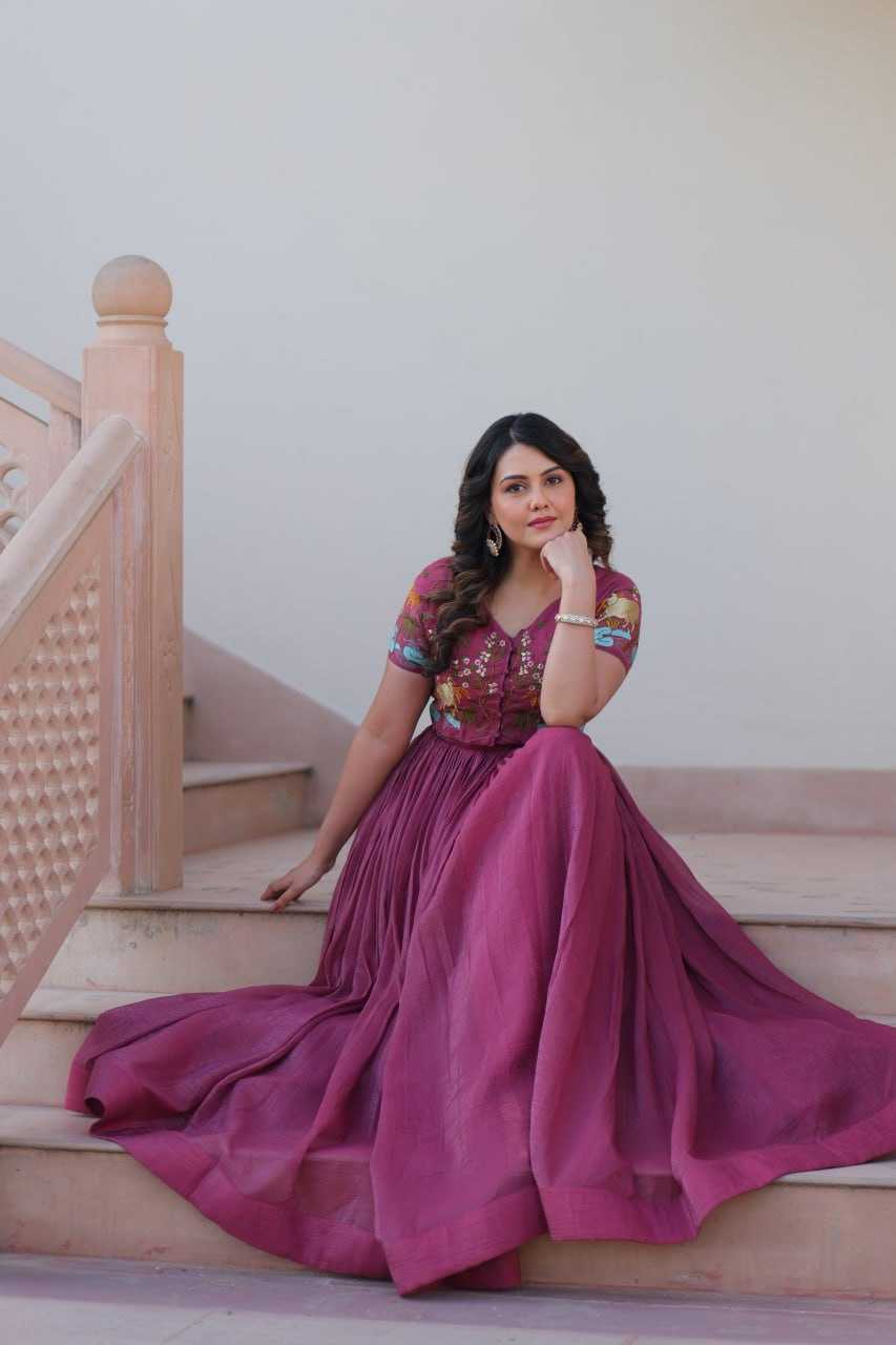 Ynf Cotton KESH489 1170 Gowns Wholesale Printed Gowns Embroidery Gowns Party Gowns Manufacturer