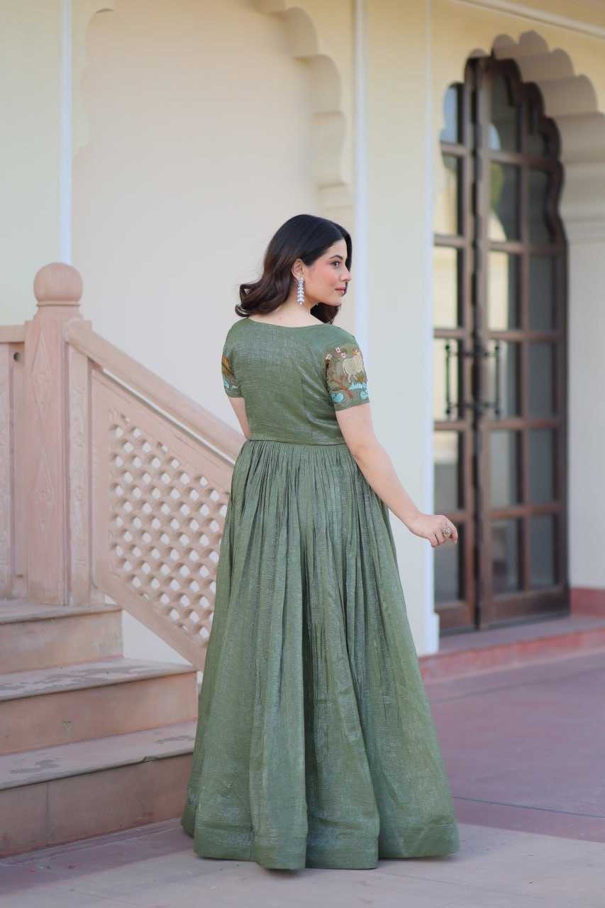Ynf Cotton KESH489 1170 Gowns Wholesale Printed Gowns Embroidery Gowns Party Gowns Manufacturer