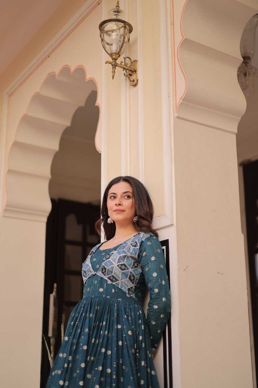 Ynf Cotton KESH491 9243 Gowns Wholesale Printed Gowns Fancy Gowns Party Gowns Manufacturer