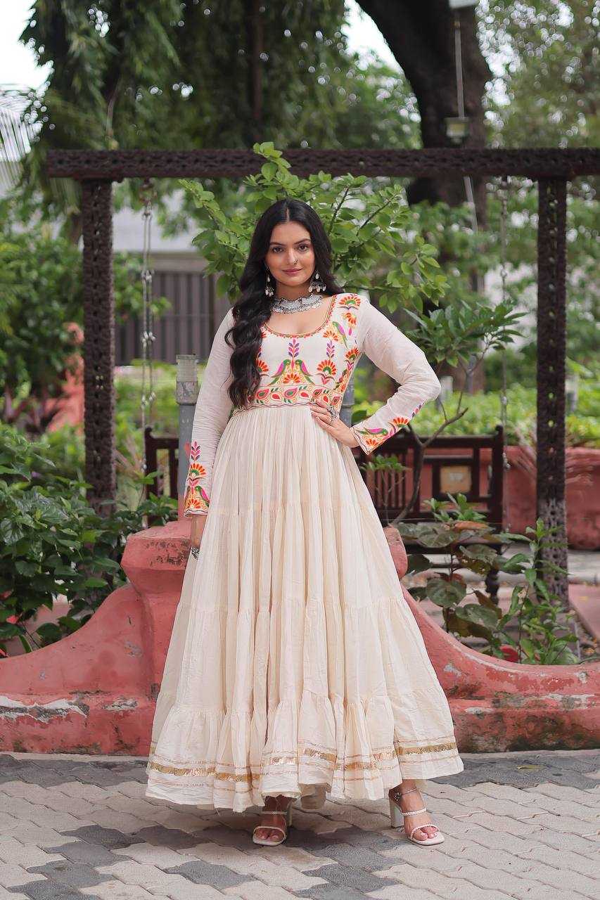 Ynf Cotton KESH491 9264 Gowns Wholesale Fancy Gowns Embroidery Gowns Anarkali Gown Manufacturer