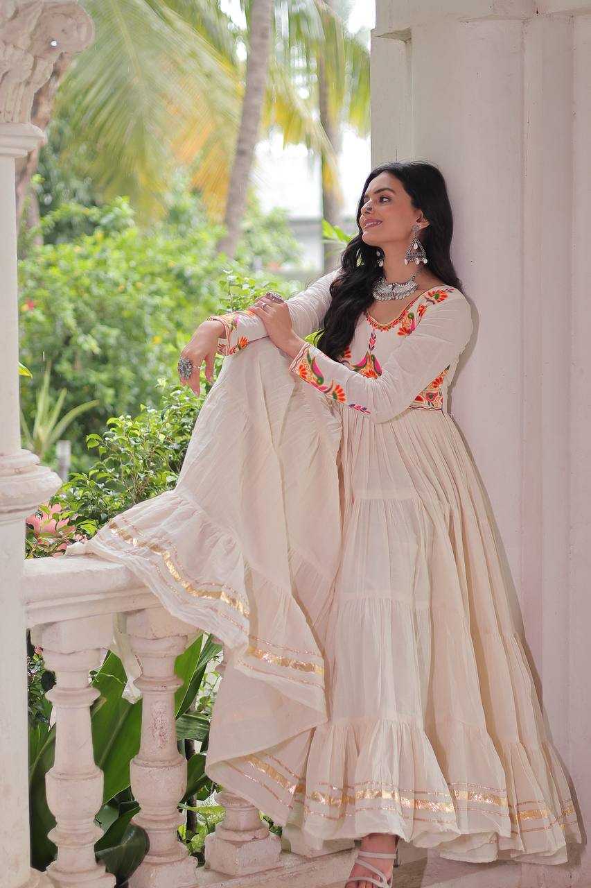 Ynf Cotton KESH491 9264 Gowns Wholesale Fancy Gowns Embroidery Gowns Anarkali Gown Manufacturer