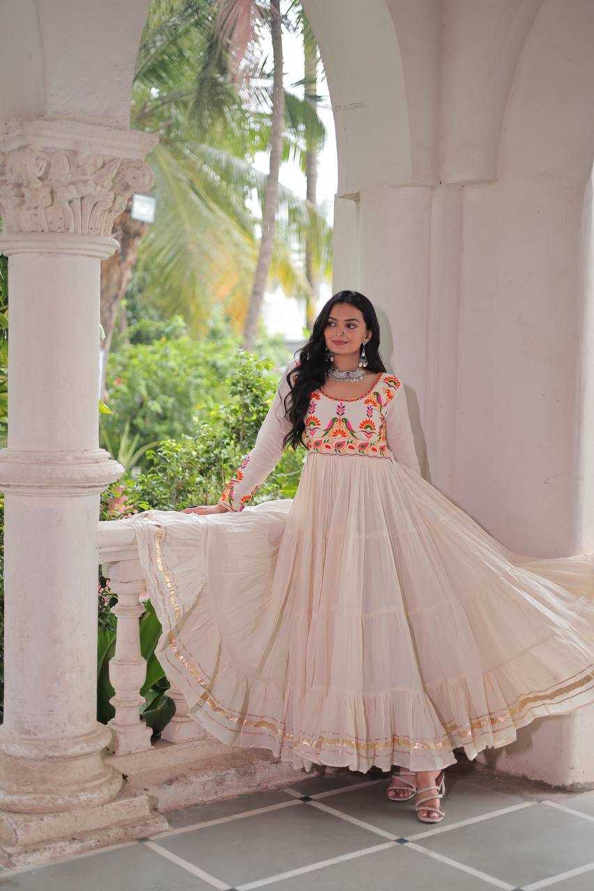 Ynf Cotton KESH491 9264 Gowns Wholesale Fancy Gowns Embroidery Gowns Anarkali Gown Manufacturer