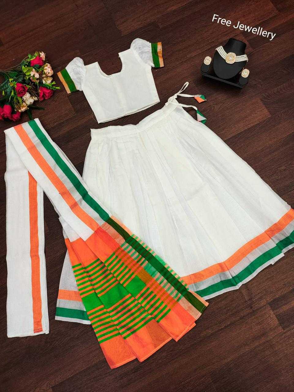 Ynf Cotton KESH493 Independence Kids Wear Festive Collections Wholesale Kids Lehenga Kids Lehenga Choli Independence Day Collections Manufacturer