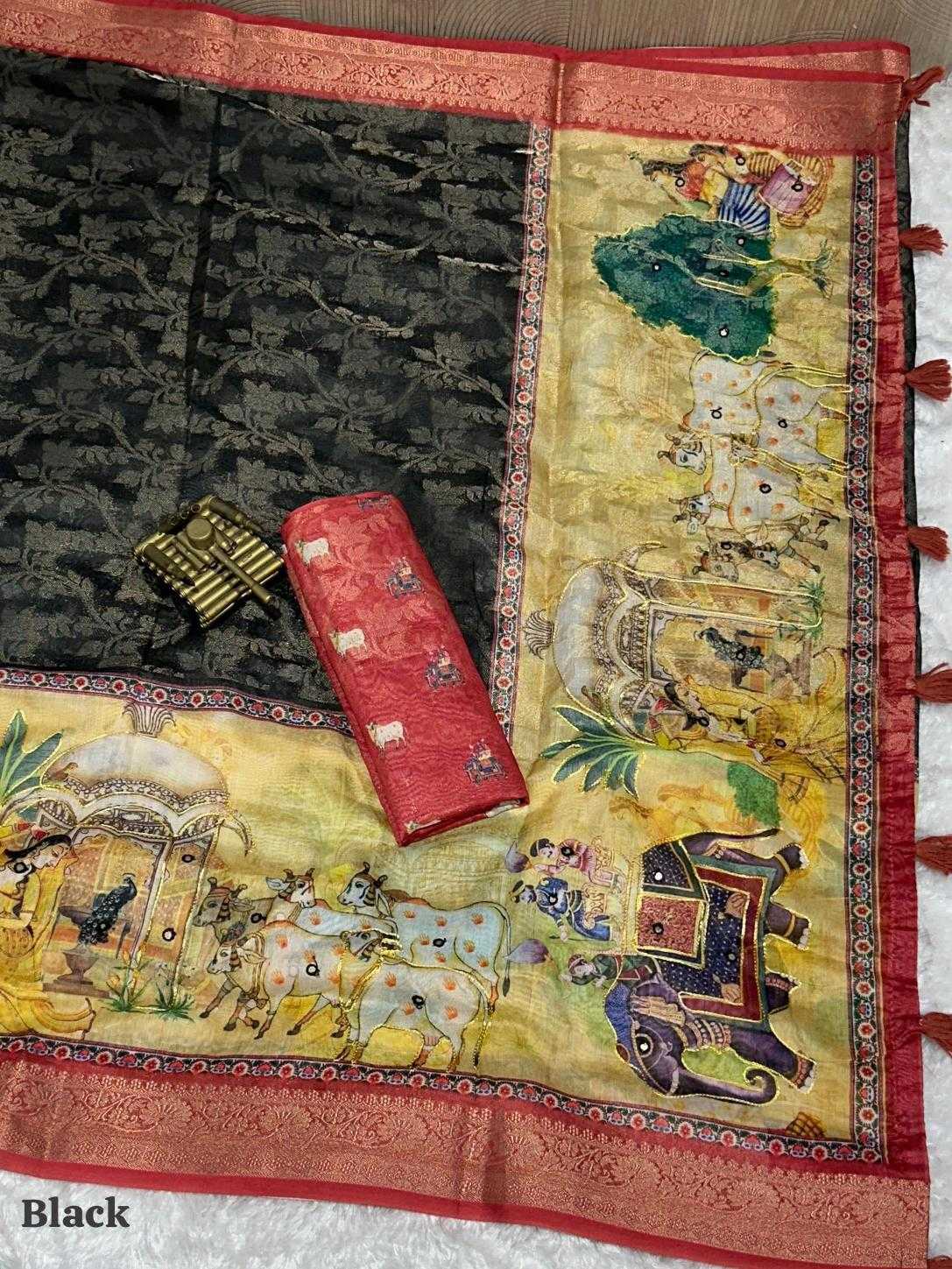 Ynf Cotton KESH500 Kamdhenu Sarees Wholesale Printed Sarees Jacquard Saree Cotton Sarees Manufacturer