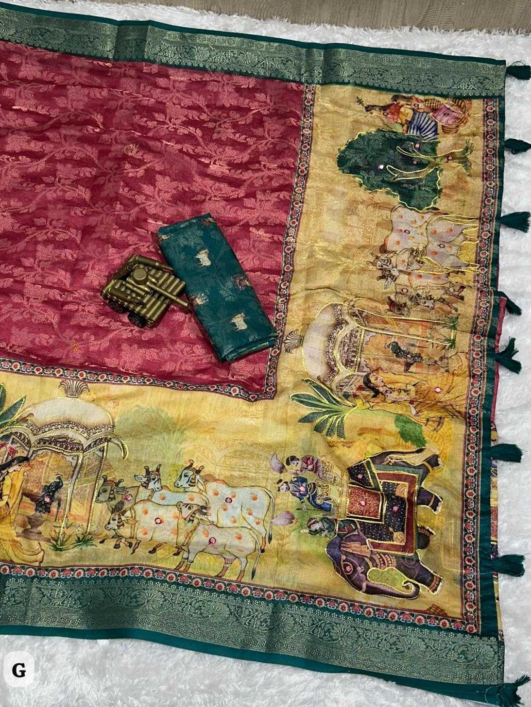 Ynf Cotton KESH500 Kamdhenu Sarees Wholesale Printed Sarees Jacquard Saree Cotton Sarees Manufacturer
