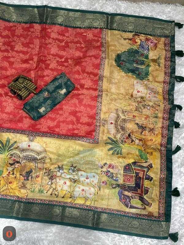Ynf Cotton KESH500 Kamdhenu Sarees Wholesale Printed Sarees Jacquard Saree Cotton Sarees Manufacturer