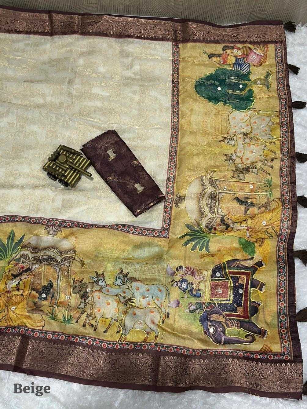 Ynf Cotton KESH500 Kamdhenu Sarees Wholesale Printed Sarees Jacquard Saree Cotton Sarees Manufacturer