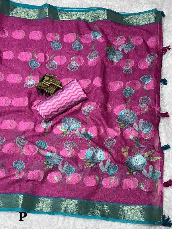 Ynf Cotton KESH500 Rosa Sarees Wholesale Printed Sarees Jacquard Saree Cotton Sarees Manufacturer