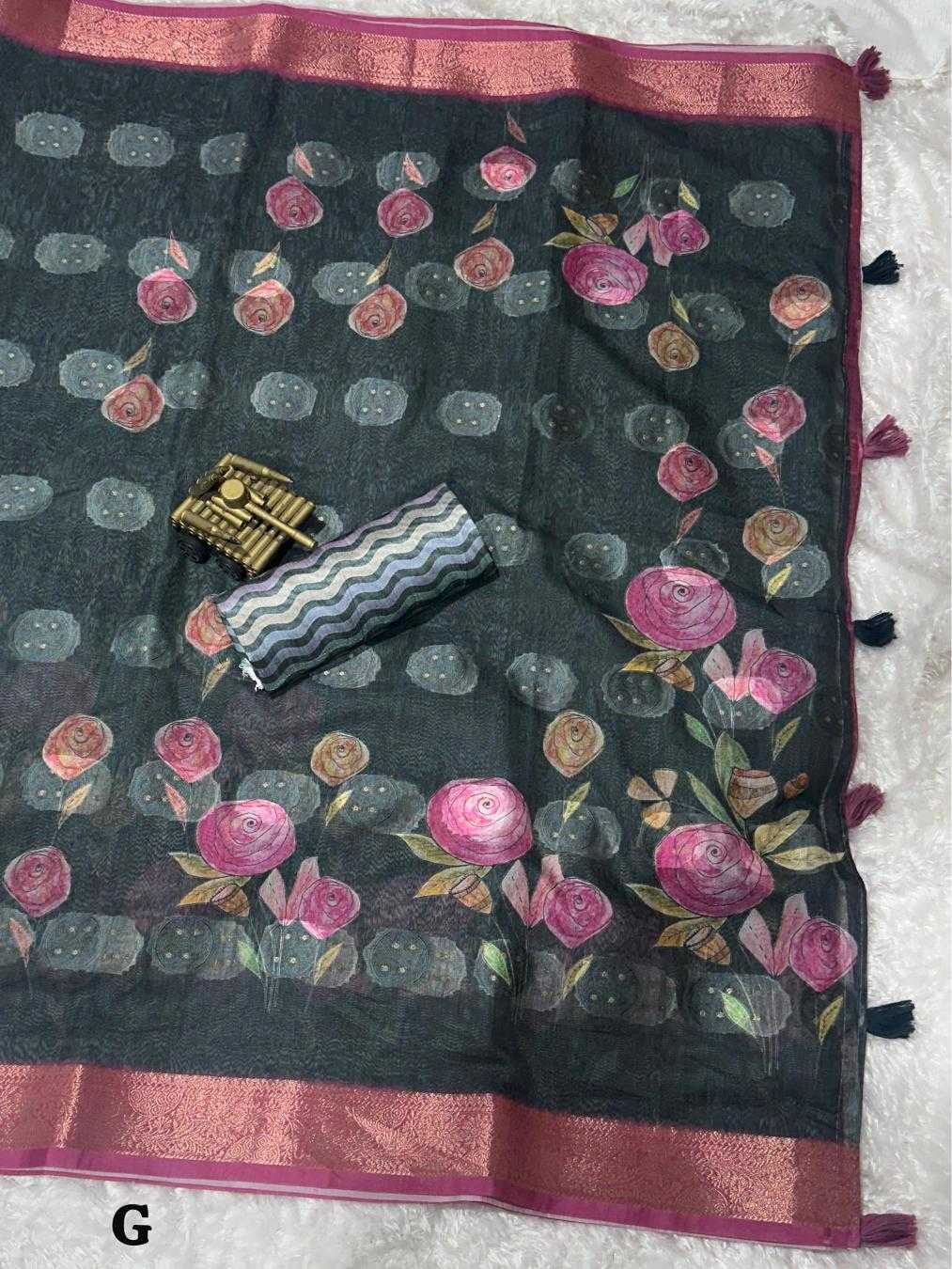 Ynf Cotton KESH500 Rosa Sarees Wholesale Printed Sarees Jacquard Saree Cotton Sarees Manufacturer