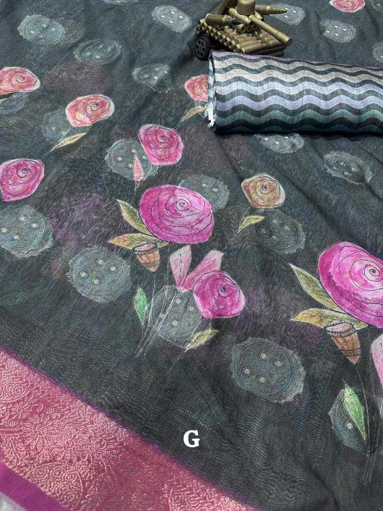 Ynf Cotton KESH500 Rosa Sarees Wholesale Printed Sarees Jacquard Saree Cotton Sarees Manufacturer