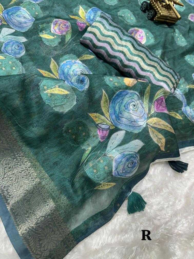 Ynf Cotton KESH500 Rosa Sarees Wholesale Printed Sarees Jacquard Saree Cotton Sarees Manufacturer