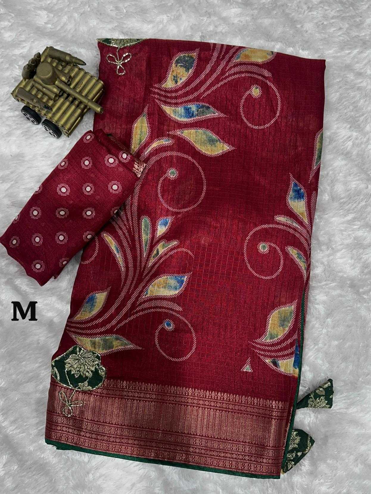 Ynf Cotton KESH500 Saiyaara Sarees Wholesale Printed Sarees Cotton Linen Sarees Zari Border Sarees Manufacturer