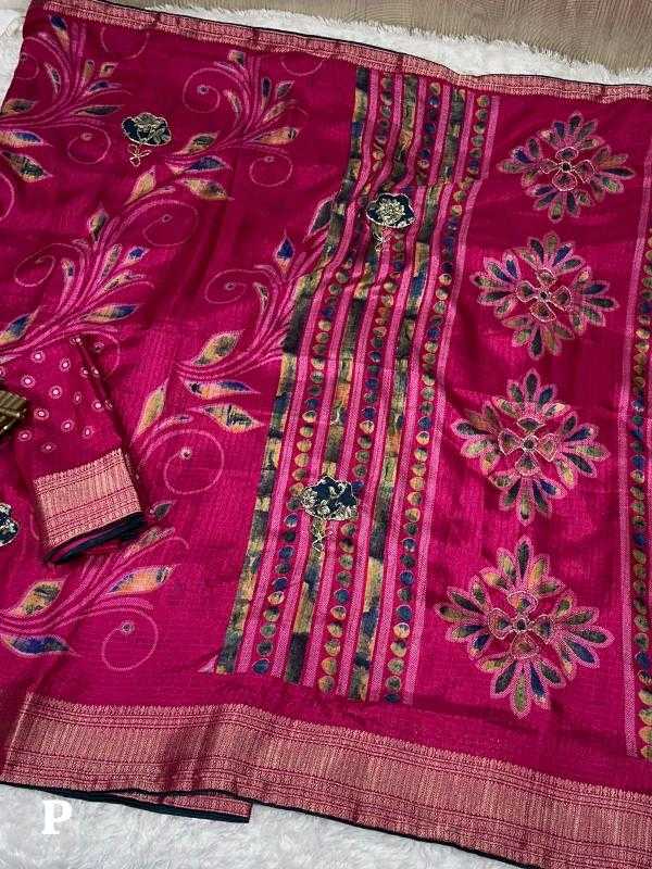 Ynf Cotton KESH500 Saiyaara Sarees Wholesale Printed Sarees Cotton Linen Sarees Zari Border Sarees Manufacturer