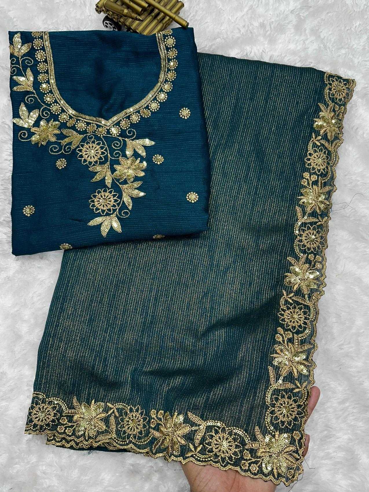 Ynf Cotton KESH500 Sufiyana Sarees Wholesale Embroidered Sarees Zari Border Sarees Cotton Sarees Manufacturer