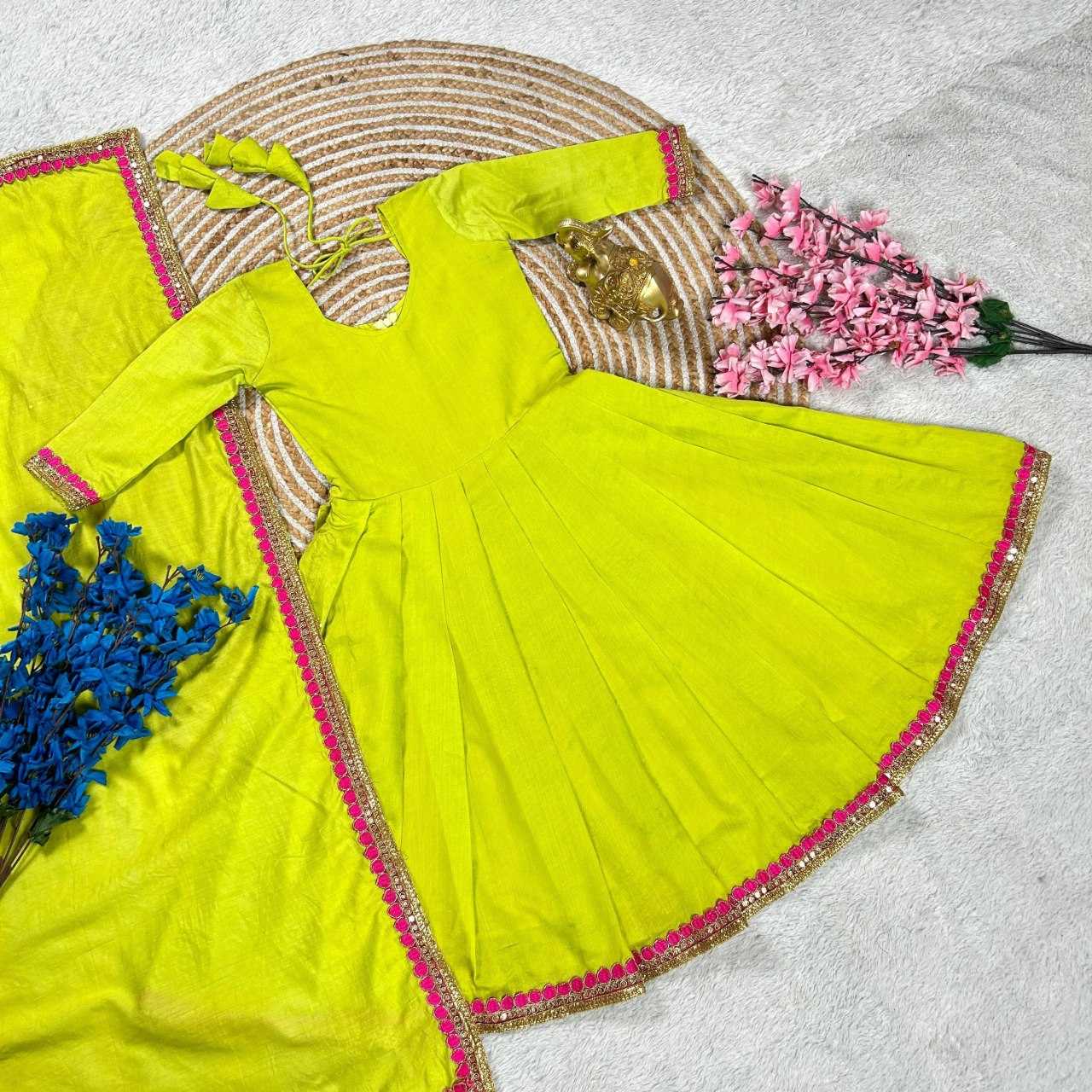 Ynf Cotton KESH505 SOSYO Kids Wear Wholesale Kids Gown Kids Ethnic Gowns Girls Ethnic Wear Manufacturer