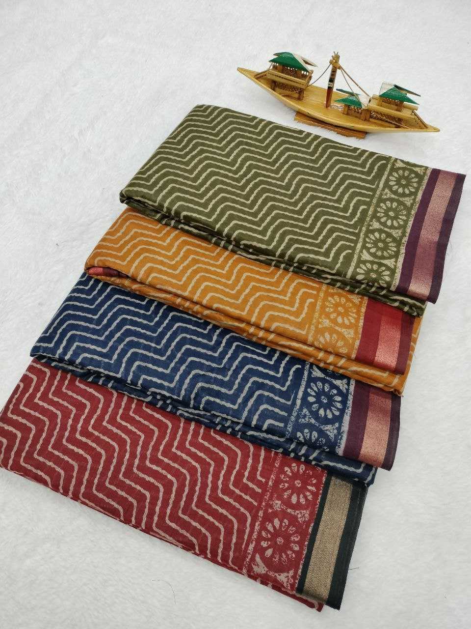 Ynf Cotton KESH525 LEHERIYA COTTON Sarees Wholesale Leheriya Sarees Zari Border Sarees Printed Cotton Saree Manufacturer