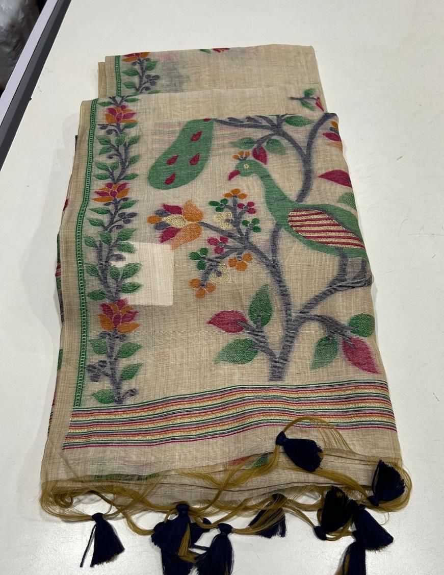 Ynf Cotton KESH532 Muga Cotton 271 Sarees Wholesale Embroidered Sarees Traditional Sarees Cotton Sarees Manufacturer