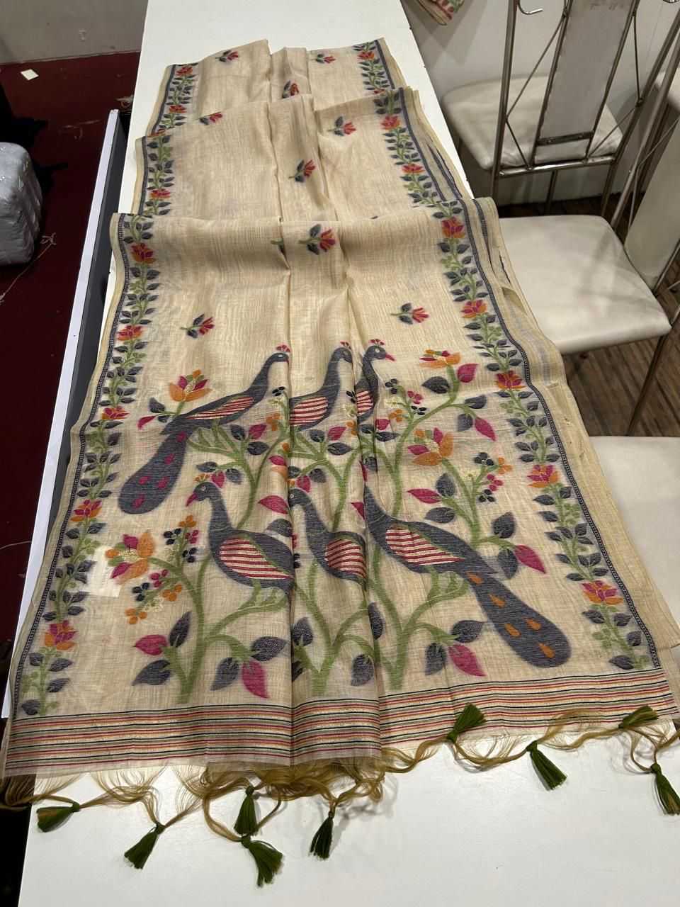 Ynf Cotton KESH532 Muga Cotton 271 Sarees Wholesale Embroidered Sarees Traditional Sarees Cotton Sarees Manufacturer