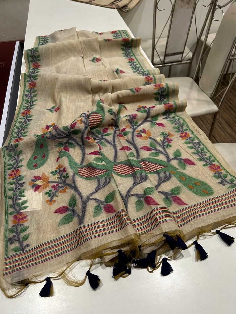 Ynf Cotton KESH532 Muga Cotton 271 Sarees Wholesale Embroidered Sarees Traditional Sarees Cotton Sarees Manufacturer