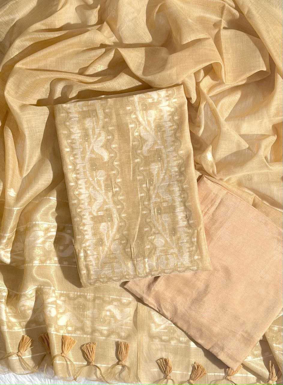 Ynf Cotton KESH532 MUGA COTTON SUIT 4010 Suits & Dresses Wholesale Unstitched Suits Cotton Suits Semi Stitched Suits Manufacturer