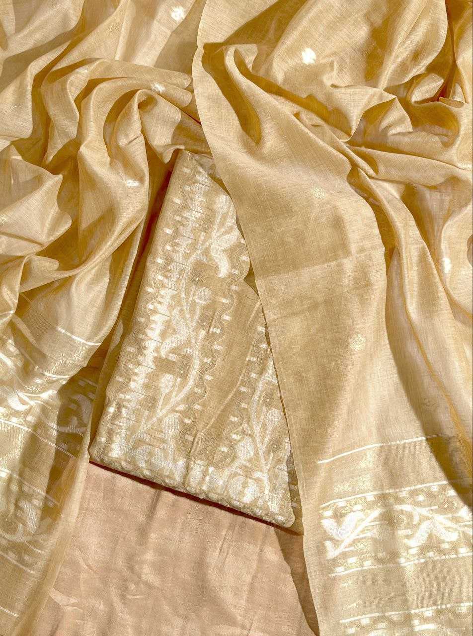 Ynf Cotton KESH532 MUGA COTTON SUIT 4010 Suits & Dresses Wholesale Unstitched Suits Cotton Suits Semi Stitched Suits Manufacturer