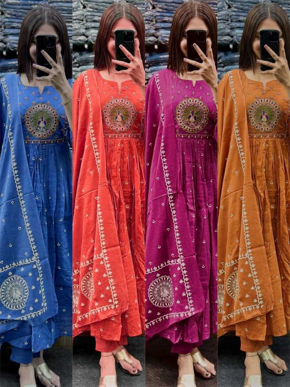 Ynf Cotton KESH536 1301 Kurti Wholesale Festive Kurtis Anarkali Kurtis Embroidered Kurtis Manufacturer