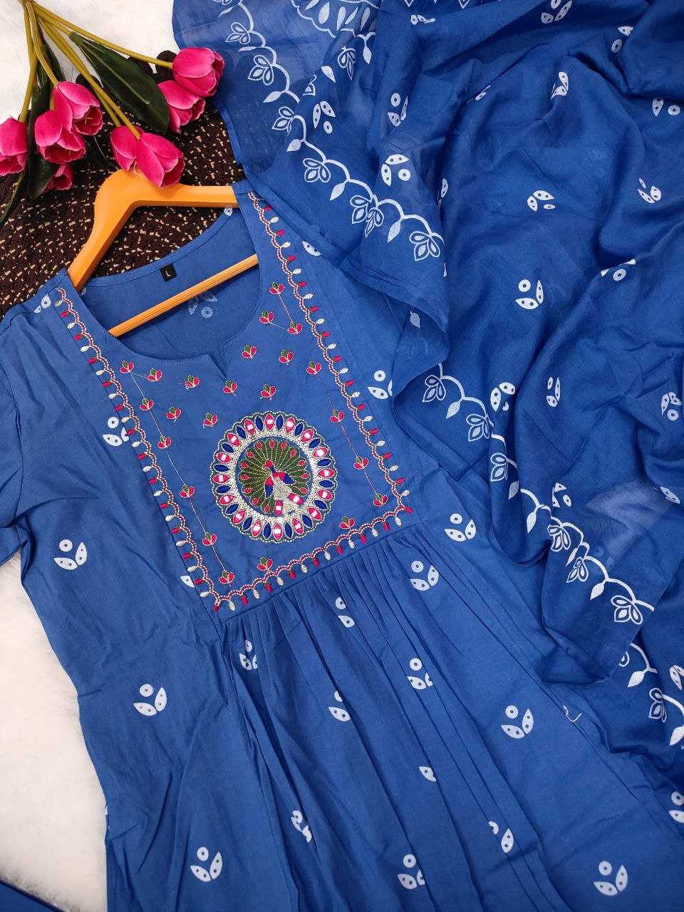 Ynf Cotton KESH536 1301 Kurti Wholesale Festive Kurtis Anarkali Kurtis Embroidered Kurtis Manufacturer