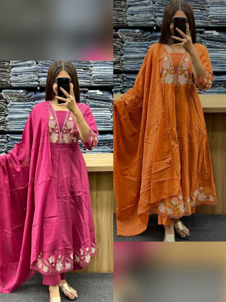 Ynf Cotton KESH536 1316 Suits & Dresses Wholesale Embroidery Suits Anarkali Suits Party wear suits Manufacturer