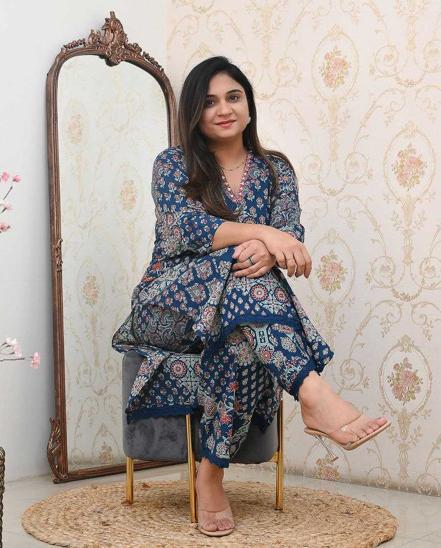 Ynf Cotton KESH536 Aline Kurti Wholesale Printed Kurtis Kurti With Palazzo Kurti With Pants Manufacturer