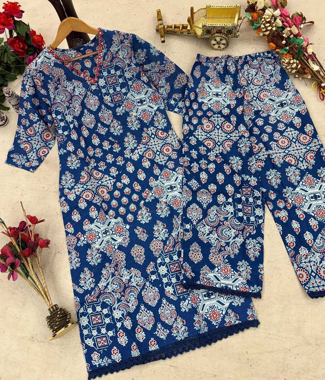 Ynf Cotton KESH536 Aline Kurti Wholesale Printed Kurtis Kurti With Palazzo Kurti With Pants Manufacturer