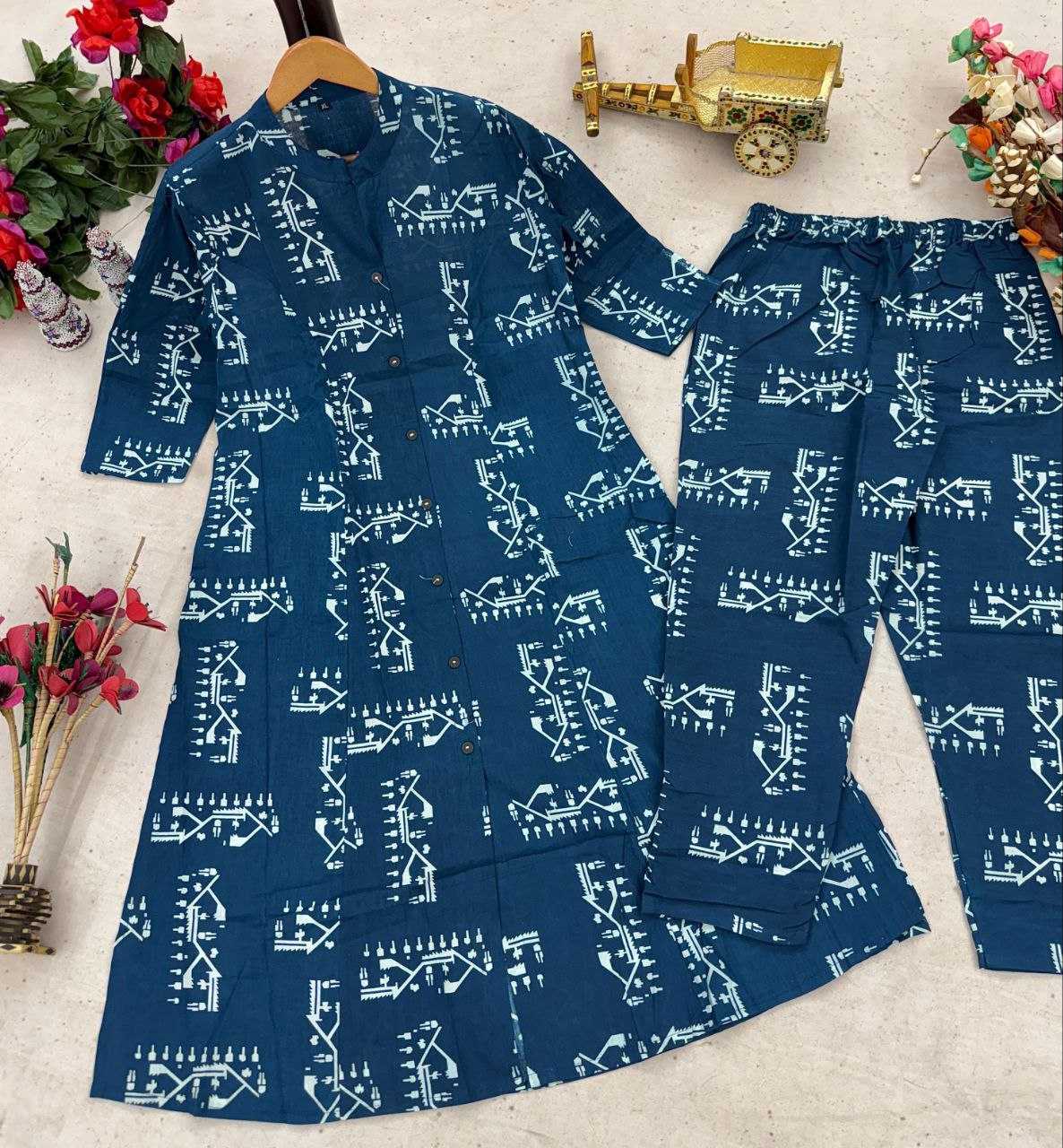 Ynf Cotton KESH536 Aline Kurti Wholesale Printed Kurtis Kurti With Palazzo Kurti With Pants Manufacturer